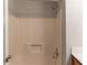 A neutral, traditional style bathtub and shower combination with updated fixtures at 1045 Summer Hill Nw Ct, Acworth, GA 30102