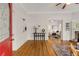 Elegant living room with hardwood floors and fireplace, creating a cozy atmosphere at 120 Warren Ne St, Atlanta, GA 30317