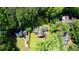 An aerial showcases a residence with a large lot surrounded by dense trees, ensuring privacy and tranquility at 2926 Swarthmore Dr, Lawrenceville, GA 30044