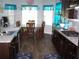 Kitchen with dining room and granite countertops at 70 Paladin Dr, Covington, GA 30016