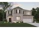 Charming two-story home with a brick and siding exterior, lush lawn, and a two-car garage at 7127 Brushwood Bend (Lot 44), Lithonia, GA 30058
