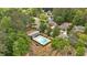 Community pool surrounded by lush greenery and trees for a serene atmosphere at 4067 Silver Fir Ct, Marietta, GA 30066