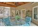 Cozy screened porch with patio seating and wooded views at 4067 Silver Fir Ct, Marietta, GA 30066