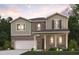 Charming two-story home boasts a brick facade, complemented by well-manicured landscaping at 7145 Brushwood Bend - Lot 41, Lithonia, GA 30058