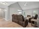 Open living room with a fireplace, comfortable seating, and plenty of natural light at 5525 Mayfair Crossing Dr, Lithonia, GA 30038