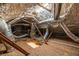 View of the attic with insulation and silver ventilation at 69 Randolph Ne St, Atlanta, GA 30312