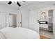 Bedroom showing the sliding door to the adjoining bathroom at 69 Randolph Ne St, Atlanta, GA 30312