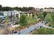 Aerial view of outdoor dining and pedestrian area with a mix of seating and landscaping at 69 Randolph Ne St, Atlanta, GA 30312