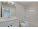 A clean and bright bathroom features a tub and shower combination and a modern vanity at 110 Prescott Manor Dr, Canton, GA 30115