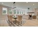 Open floorplan showing the dining room, kitchen and living room areas of the house at 110 Prescott Manor Dr, Canton, GA 30115