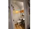 Well decorated half bath with sink and toilet at 7848 Rock Rose Ln, Fairburn, GA 30213