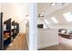 Bright bonus room featuring a reading nook, TV area, and skylights at 3380 Hill Forest Nw Trl, Acworth, GA 30101