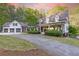Charming exterior of home with a long driveway and a well-manicured lawn and lush landscaping at 3380 Hill Forest Nw Trl, Acworth, GA 30101