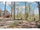 Exterior of a home with a spacious yard, mature trees, and a gravel driveway at 8145 Stone Hill Rd, Cumming, GA 30028