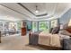 Spacious bedroom featuring tray ceiling, windows with backyard view, and sitting area at 1273 Promontory Ln, Marietta, GA 30062