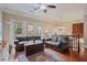 Cozy living room featuring hardwood floors, stylish furnishings, and natural light at 2268 Limehurst Ne Dr # 120, Atlanta, GA 30319