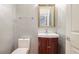 Elegant powder room with vanity, mirror, and modern fixtures at 2268 Limehurst Ne Dr # 120, Atlanta, GA 30319