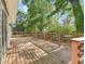 Spacious wooden deck surrounded by lush greenery, ideal for outdoor relaxation at 39 Wyman Se St, Atlanta, GA 30317