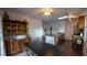Spacious kitchen featuring dark hardwood floors, an island, a hutch, and lots of light at 2881 Parrott Nw Ave, Atlanta, GA 30318