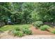 Beautiful backyard with a play set, lush plantings, and a stone walkway, creating an inviting outdoor space at 751 Yorkshire Sw Pl, Lilburn, GA 30047