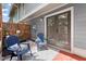 Cozy outdoor patio with seating area is perfect for relaxing and entertaining at 4941 Meadow Lane, Marietta, GA 30068