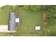 Aerial view showcasing the property's expansive, well-maintained green backyard at 4642 Elmhurst Dr, Douglasville, GA 30135