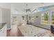 Bright and airy sunroom with vaulted ceilings and hardwood floors at 620 Clearbrook Ct, Marietta, GA 30068