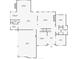 Detailed first-floor plan highlighting the layout of the kitchen, living spaces, and garage at 5925 Boulder Bluff Dr, Cumming, GA 30040