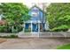 Charming blue two-story home with a white picket fence and well-maintained landscaping at 318 Glenwood Se Ave, Atlanta, GA 30312