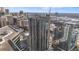 Stunning aerial view of a high-rise condo in the city with a beautiful cityscape backdrop under a clear sky at 400 W Peachtree Nw St # 3614, Atlanta, GA 30308