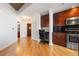 Bright living space with hardwood floors, integrated office space and stainless steel appliances at 400 W Peachtree Nw St # 3614, Atlanta, GA 30308