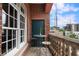 Quaint balcony offering city views with a table and chairs, ideal for enjoying morning coffee at 77 Peachtree Ne Pl # 608, Atlanta, GA 30309