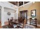 Formal dining room with hardwood floors, chandelier, and elegant furnishings at 77 Peachtree Ne Pl # 608, Atlanta, GA 30309