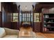 Charming nook with a window seat, wet bar, and elegant dark wood trim for entertaining or relaxation at 77 Peachtree Ne Pl # 608, Atlanta, GA 30309