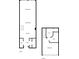 Floorplan including the living room, dining area, kitchen, bathroom, and bedroom at 1261 Caroline Street Ne # 206, Atlanta, GA 30307