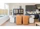 Chic dining room with stylish table, seating, light fixture, and cabinetry at 1371 Walking Way, Atlanta, GA 30316