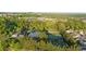 Aerial view showcasing the community tennis courts surrounded by a natural landscape at 235 Laurel Vista Dr, Canton, GA 30114