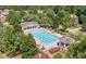This community has a great pool area, with a gazebo and lounge chairs for residents at 295 River Laurel Way, Woodstock, GA 30188