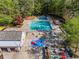 Aerial view of the large community pool area with multiple pools and splash pads at 6330 Spinnaker Ln, Alpharetta, GA 30005