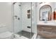 Modern bathroom features a glass-enclosed shower and sleek vanity at 1205 Druid Knoll Ne Dr, Brookhaven, GA 30319