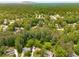 Picturesque aerial view of a neighborhood nestled amidst a dense forest with mountain views at 4444 Bending River Sw Trl, Lilburn, GA 30047