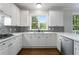 Modern kitchen featuring white cabinets, stone countertops, tiled backsplash, and stainless steel appliances at 710 Glen Royal Dr, Roswell, GA 30076