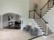 View of staircase and dining room with stylish furnishings and decor at 710 Glen Royal Dr, Roswell, GA 30076