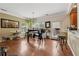 Cozy dining area with hardwood floors, contemporary furnishings, and lots of natural light at 2229 Polder Way, Austell, GA 30168