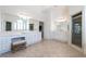 Spacious primary bathroom with dual vanities, a makeup table, and a glass enclosed shower at 185 Windsor Cv, Sandy Springs, GA 30328