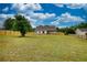 Spacious backyard showing the large lawn, privacy fence and mature trees in the neighborhood at 25 Oakbrook Ln, Covington, GA 30016