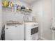 Functional laundry room with modern washer and dryer units at 3399 In Bloom Way, Auburn, GA 30011