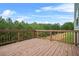 Spacious back deck with room for seating and wooded view at 1606 Chancery Ln, Lithia Springs, GA 30122