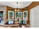 Cozy breakfast nook with views to a wooden deck at 115 Blue Ridge Trl, Powder Springs, GA 30127