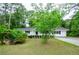 Inviting single-story home with tidy landscaping in the front yard with a brick planter at 2923 Bicentennial Dr, Stone Mountain, GA 30087